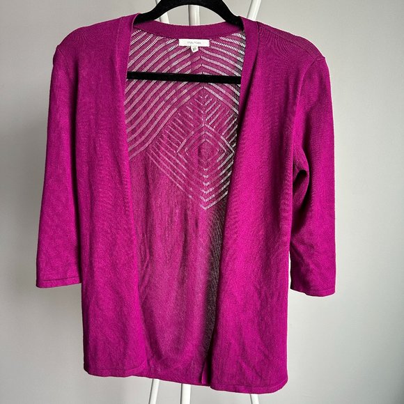 Maurices Purple 3/4 length sleeve sweater with back detail size xs - Picture 1 of 9